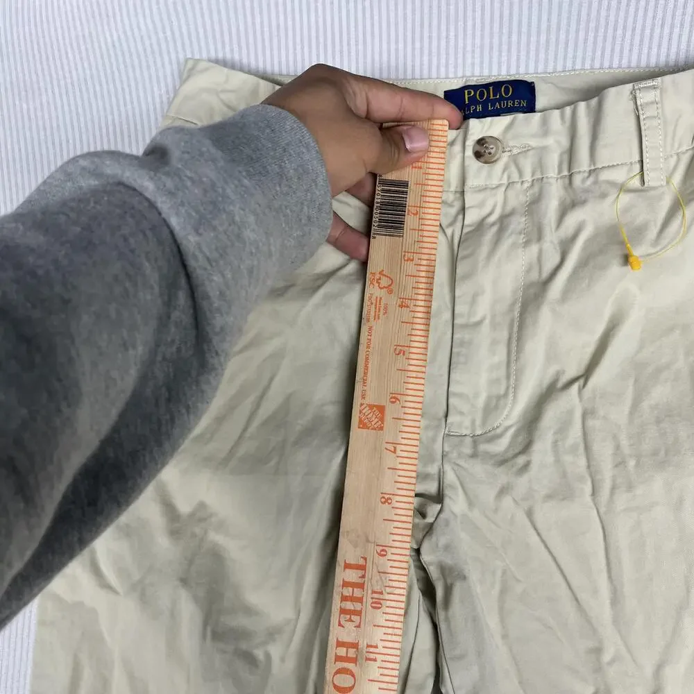 Polo Ralph Lauren Pants Boys 18 Beige Chino Twill Casual Pockets Classic Fit
